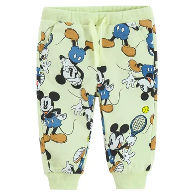 Cool Club, Pantaloni trening pentru baieti, verde, imprimeu Mickey Mouse