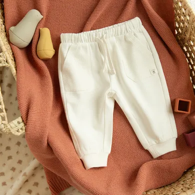 Cool Club, Pantaloni trening pentru bebelusi, alb