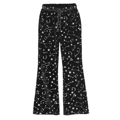 Cool Club, Pantaloni trening pentru fete, flare, velur, negru