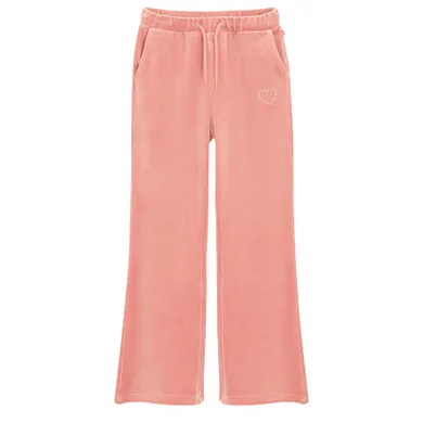 Cool Club, Pantaloni trening pentru fete, flare, velur, roz