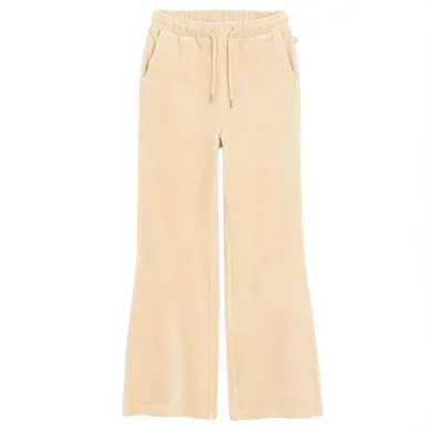Cool Club, Pantaloni trening pentru fete, velur, bej