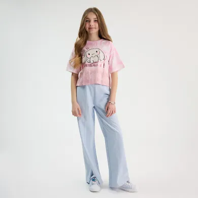 Cool Club, Pantaloni trening pentru fete, wide, albastru