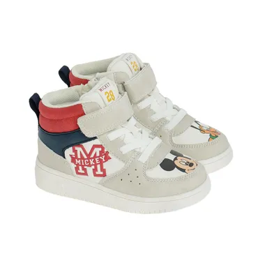 Cool Club, Pantofi sport pentru baieti, alb, imprimeu Mickey Mouse