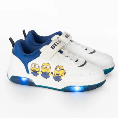 Cool Club, Pantofi sport pentru baieti, alb, imprimeu Minions