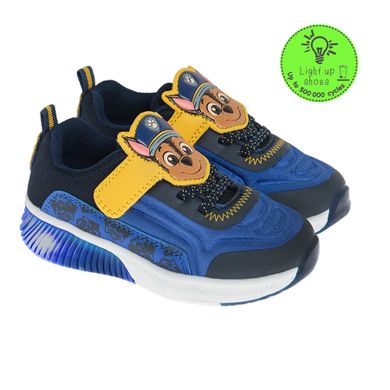 Cool Club, Pantofi sport pentru baieti, albastru, talpa cu leduri, imprimeu Paw Patrol
