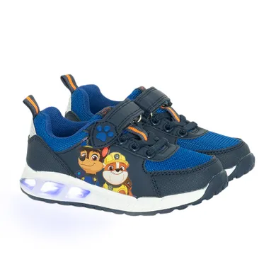 Cool Club, Pantofi sport pentru baieti, bleumarin, talpa cu leduri, imprimeu Paw Patrol