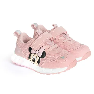 Cool Club, Pantofi sport pentru fete, roz, talpa cu leduri, imprimeu Minnie Mouse