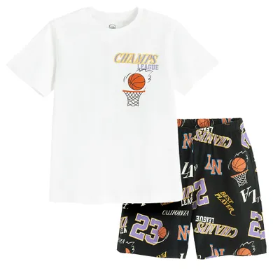 Cool Club, Pijama pentru baieti, alb-negru