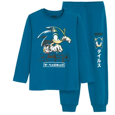 Cool Club, Pijama pentru baieti, albastru, imprimeu Sonic the Hedgehog