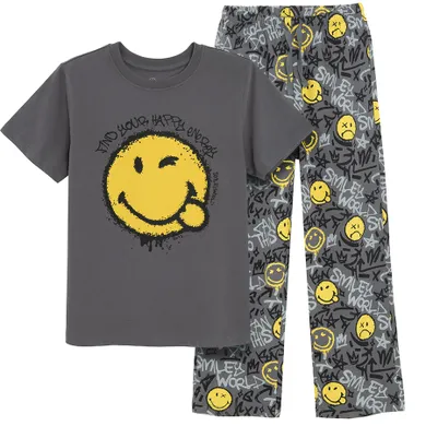 Cool Club, Pijama pentru baieti, gri, imprimeu SmileWorld