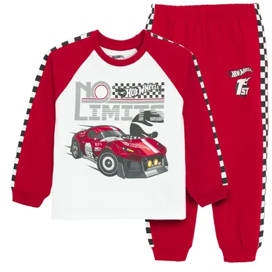 Cool Club, Pijama pentru baieti, rosu, imprimeu Hot Wheels