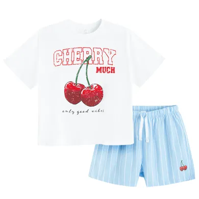 Cool Club, Pijama pentru fete, alb-albastru