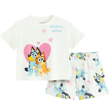 Cool Club, Pijama pentru fete, alb, imprimeu Bluey