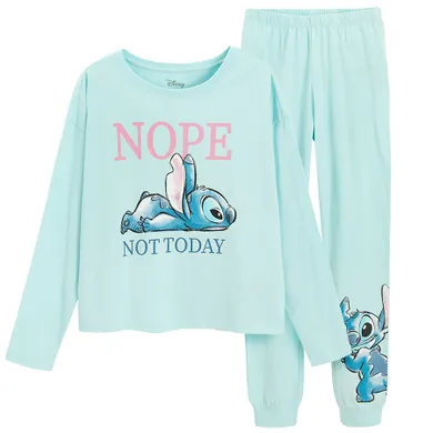 Cool Club, Pijama pentru fete, albastru, imprimeu Lilo si Stitch