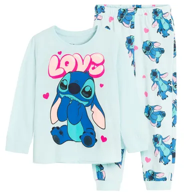 Cool Club, Pijama pentru fete, albastru, imprimeu Lilo si Stitch