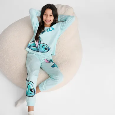 Cool Club, Pijama pentru fete, albastru, imprimeu Lilo si Stitch