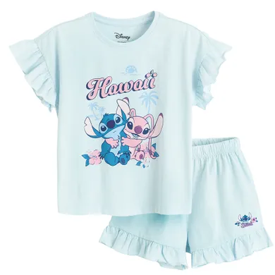 Cool Club, Pijama pentru fete, albastru, imprimeu Lilo si Stitch