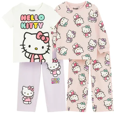 Cool Club, Pijama pentru fete, mix, imprimeu Hello Kitty, set, 2 buc.