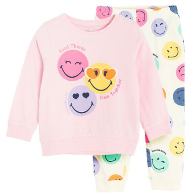 Cool Club, Pijama pentru fete, mix imprimeu SmileWorld