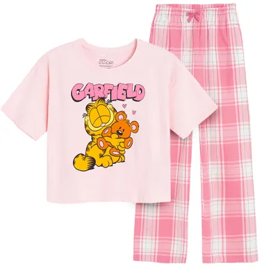 Cool Club, Pijama pentru fete, roz, imprimeu Garfield