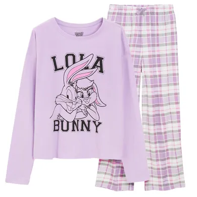 Cool Club, Pijama pentru fete, violet, imprimeu Looney Tunes