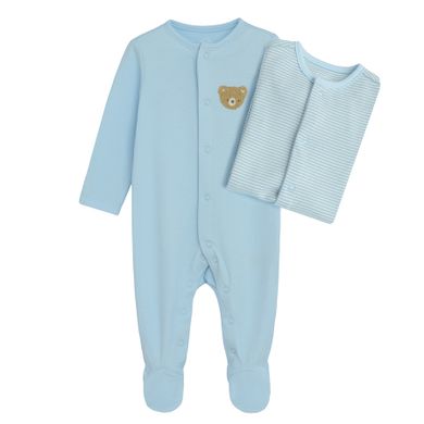 Cool Club, Pijama tip salopeta pentru baieti, albastru, set, 2 buc.