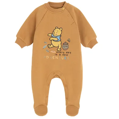 Cool Club, Pijama tip salopeta pentru baieti, maro, imprimeu Winnie the Pooh