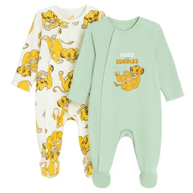 Cool Club, Pijama tip salopeta pentru baieti, mix, imprimeu Lion King, set, 2 buc.