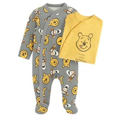 Cool Club, Pijama tip salopeta pentru baieti, mix, imprimeu Winnie the Pooh, set, 2 buc.