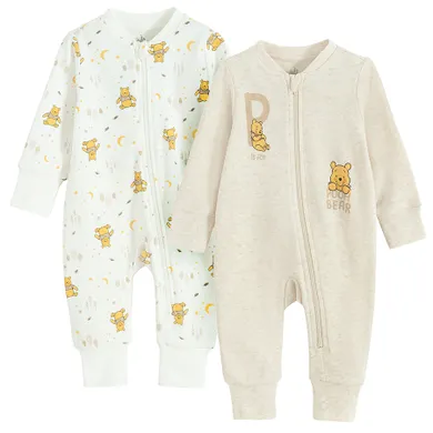 Cool Club, Pijama tip salopeta pentru baieti, mix, imprimeu Winnie the Pooh, set, 2 buc.