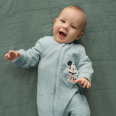Cool Club, Pijama tip salopeta pentru baieti, turcoaz, imprimeu Disney