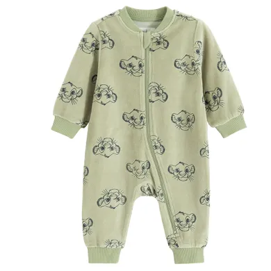 Cool Club, Pijama tip salopeta pentru baieti, verde, imprimeu Lion King