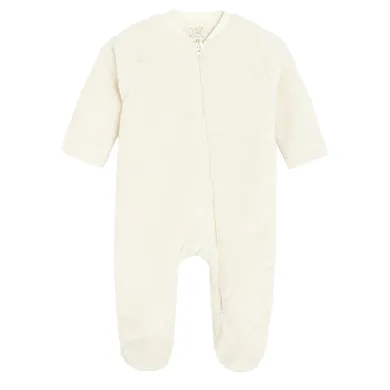 Cool Club, Pijama tip salopeta pentru bebelusi, calduroasa, ecru