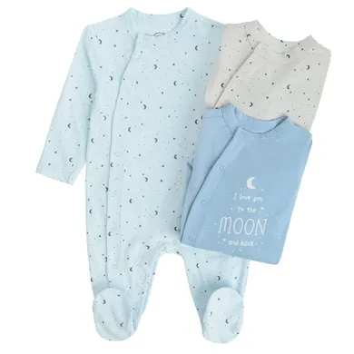 Cool Club, Pijama tip salopeta pentru bebelusi, mix, set, 3 buc.