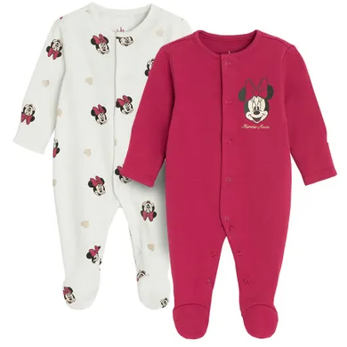 Cool Club, Pijama tip salopeta pentru fete, mix, imprimeu Minnie Mouse, set, 2 buc.