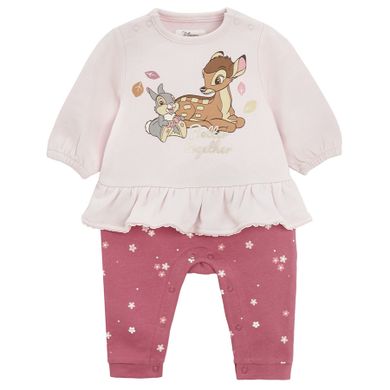 Cool Club, Pijama tip salopeta pentru fete, roz, imprimeu Bambi