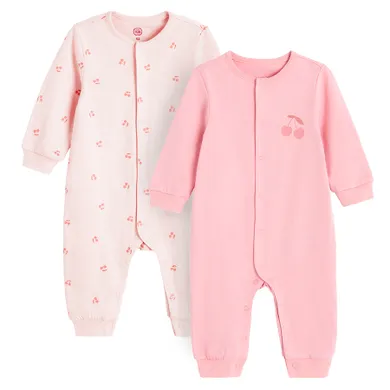 Cool Club, Pijama tip salopeta pentru fete, roz, set, 2 buc.