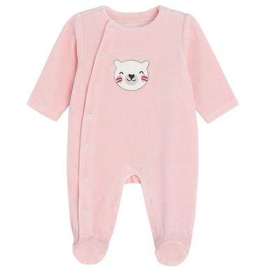 Cool Club, Pijama tip salopeta pentru fete, velur, roz
