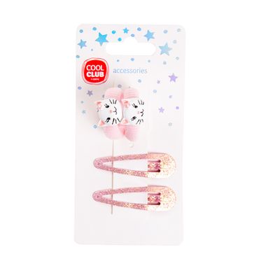 Cool Club, Pisicute, agrafe si elastice, set pentru par