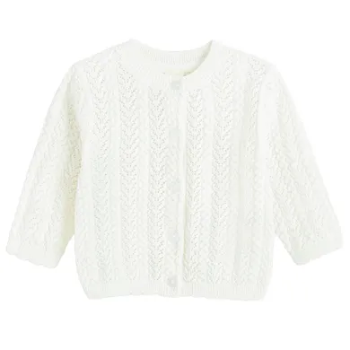 Cool Club, Pulover pentru fete, cu nasturi, alb
