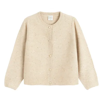 Cool Club, Pulover pentru fete, cu nasturi, bej