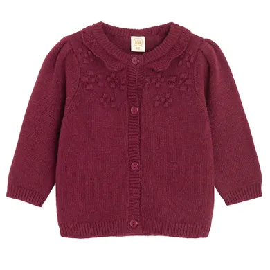 Cool Club, Pulover pentru fete, cu nasturi, burgundia
