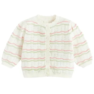 Cool Club, Pulover pentru fete, cu nasturi, ecru