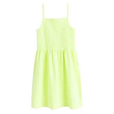 Cool Club, Rochie cu bretele pentru fete, din tricot striat, verde