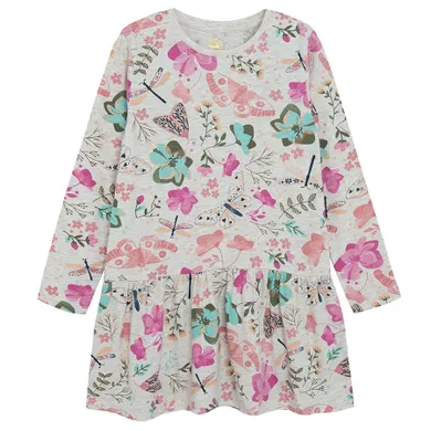 Cool Club, Rochie cu maneca lunga pentru fete, bej