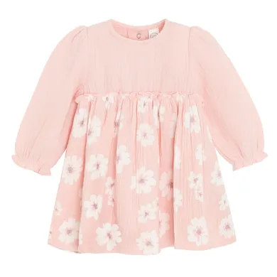 Cool Club, Rochie cu maneca lunga pentru fete, muselina, roz