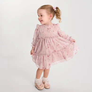 Cool Club, Rochie cu maneca lunga pentru fete, roz