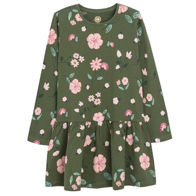 Cool Club, Rochie cu maneca lunga pentru fete, verde