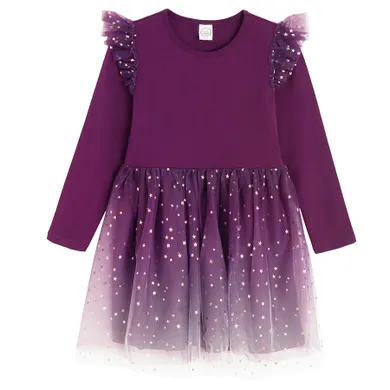 Cool Club, Rochie cu maneca lunga pentru fete, violet