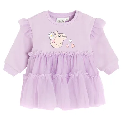 Cool Club, Rochie cu maneca lunga pentru fete, violet, imprimeu Peppa Pig